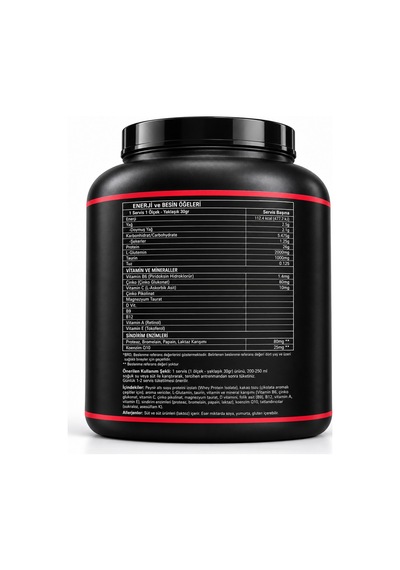 Isolate Whey Caramel B6 Vitamin Desteği 2000 Gr Karamel