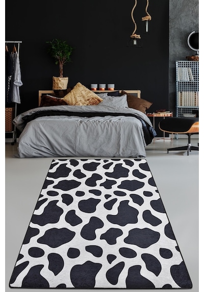 Cow Djt 100X200 Cm Yıkanabilir Kaymaz Taban Halı