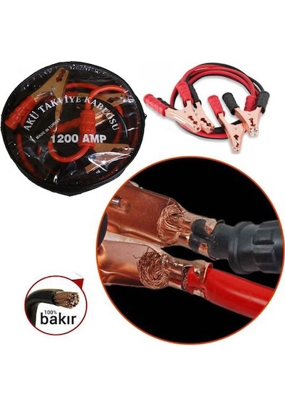 Akü Takviye Kablosu 1200 Amper Taşıma Çantalı 5492
