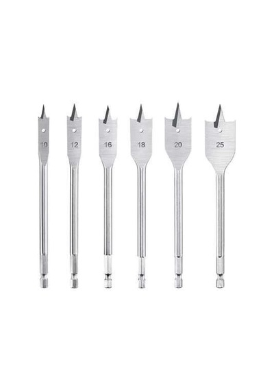 Sgs1480 - 6 Parça Ahşap Yaprak Matkap Ucu Seti