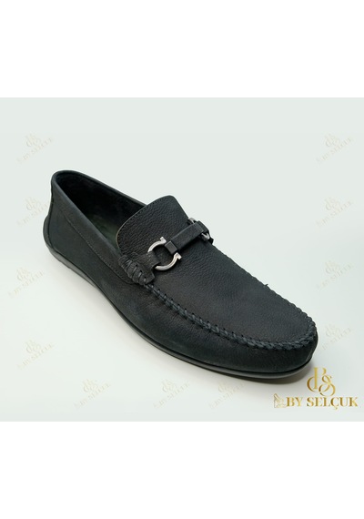 Loafer Nubuk Deri Siyah Nubuk