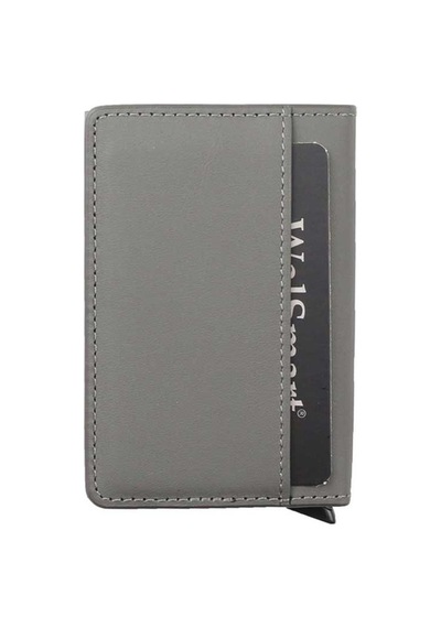 Walsmart Book Cotton Akıllı Mekanizmalı Deri Cüzdan Gri