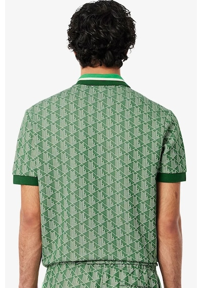 Lacoste Classic Fit Monogram Polo T-shirt Erkek Polo Yaka Tişört Yeşil Yeşil