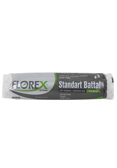 Florex Çöp Torbası Standart Battal Siyah 10 Lu Çt520s- 1 Adet