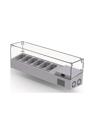 Iceinox Set Üstü Saladbar Cam Kapak Gn 1/4-150: 6 Adet