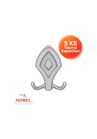 Baklava Askı, Metal Vestiyer Askısı, 60 Gr, Dolap Ve Duvar Askılığı, Matkrom Vidalı Krom