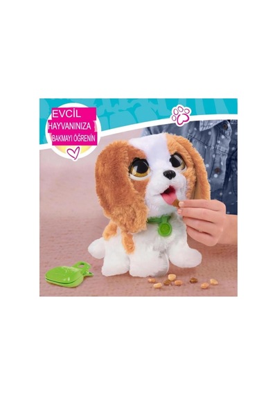 Gioc-hi Preziosi Lisanslı Kaka Yapan Haraketli Beslenebilir 20 Cm Yürüyüş Yapan Oyuncak Köpek Çok Renkli