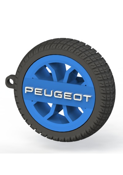 Peugeot Uyumlu Özel Tasarım Anahtarlık - Premium Hafif Ve Dayanıklı Mavi