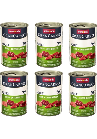 Animonda Gran Carno Sığır Ve Ördekli Köpek Konserve 400 G X 6 Adet