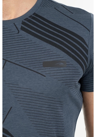 Maraton Sportswear Regular Erkek Bisiklet Yaka Kısa Kol Basic Siyahmelanj T-Shirt 21580-Siyahmelanj