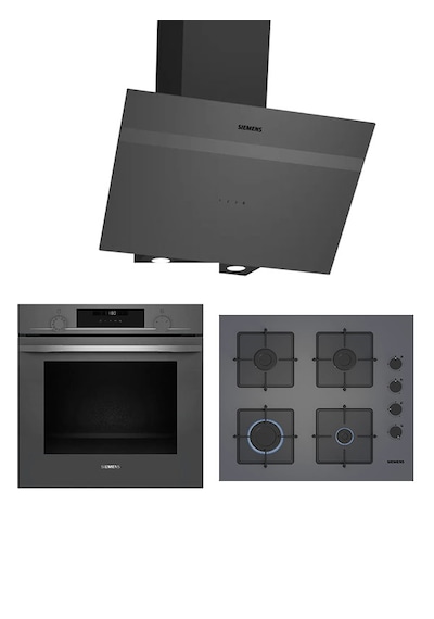 Siemens HU736AEN0T - EO6C8PP300 - LC64KPJ70T Gri Ankastre Set