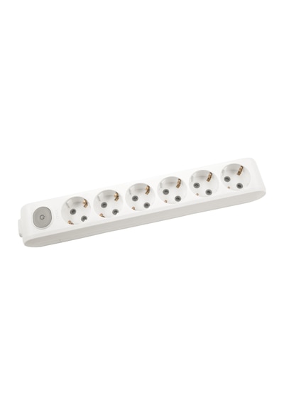 Viko Multi-let 6'lı  Anahtarlı Topraklı Çocuk Korumalı Klemensli Grup Priz Beyaz - 90117600