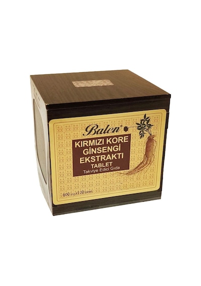 Balen Kırmızı Kore Ginsengi Ekstraktı Tahta Kutulu 600mg X 120 Tablet X 4 Kutu