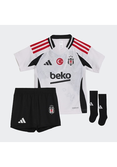 Adidas Beşiktaş 3 Minikit Çocuk Beyaz Yuvarlak Yaka Forma Beyaz