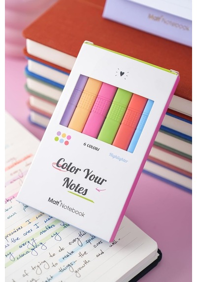 6'li Highlighter Fosforlu Kalem Seti Genel