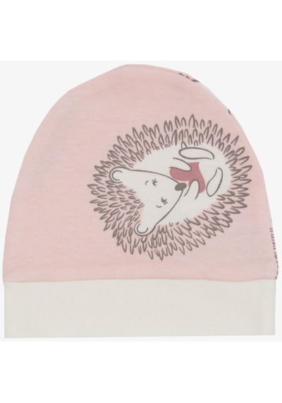 Breeze Yenidoğan Bebek Şapkası Sevimli Kirpi Desenli Pembe - Pembe