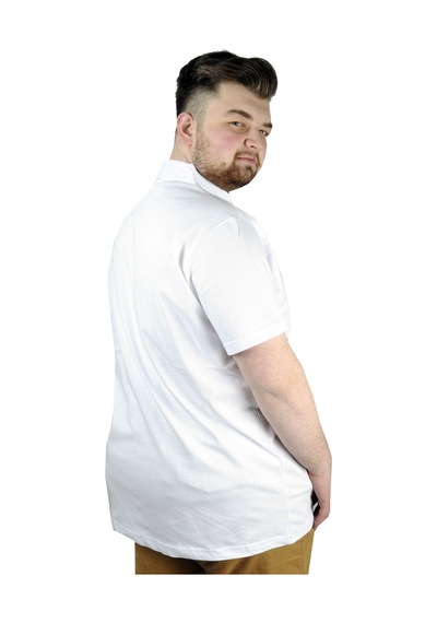 Mode Xl Büyük Beden Erkek T Shirt Polo Mdx Club 22305 Beyaz 001