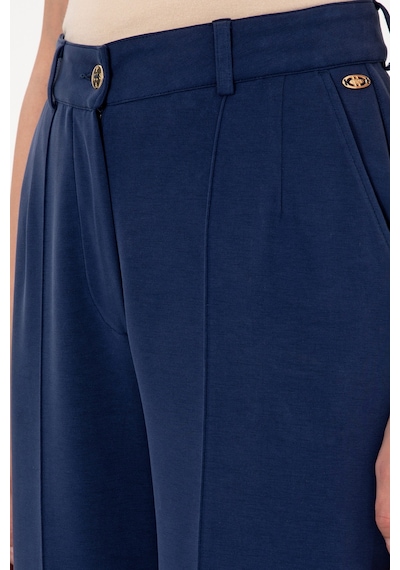 U.S. Polo Assn. Kadın Lacivert Modal Karışımlı Loose Fit Örme Pantolon 50308640-VR033