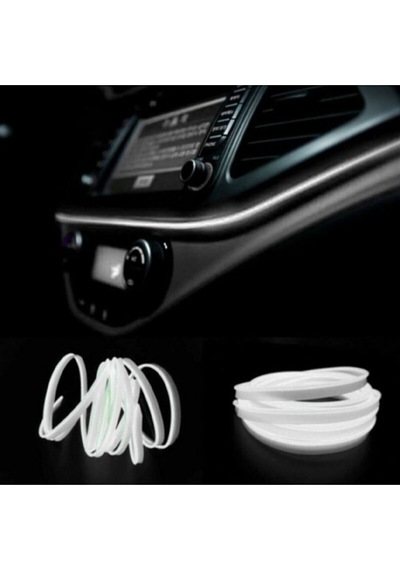 Araç Araba Içi Torpido Ledi Renkli Ip Neon Ip Led 2 Metre Beyaz Neon
