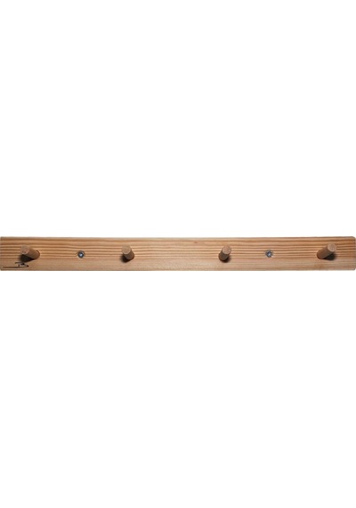 Doğal Ahşap Düz Askılık 35Cm Kapı Arkası Askısı Havlu Askı Çok Renkli