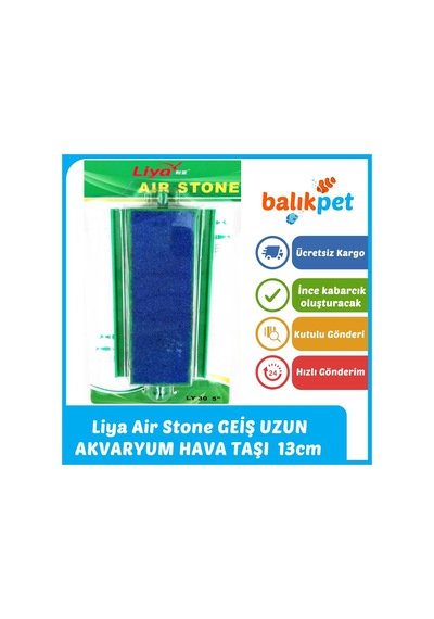 Liya Air Stone Geniş Akvaryum Hava Taşı 13x5cm