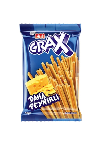 Eti Crax Çubuk 50g Daha Peynirli Kraker 20'li Paket - 4 Adet Tarı