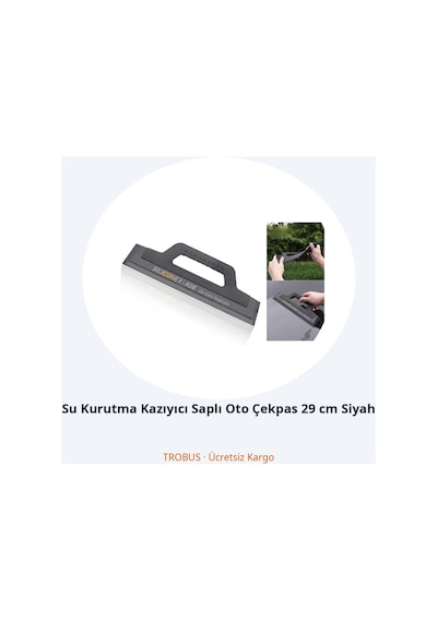 Trobus Su Kurutma Kazıyıcı Saplı Oto Çekpas 29 Cm Siyah