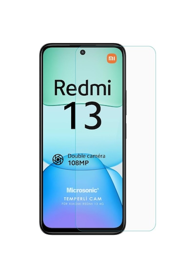 Xiaomi Redmi 13 4g Tempered Glass Cam Ekran Koruyucu Redmi 13 4g İle Uyumlu Ekran Koruyucu - Şeffaf