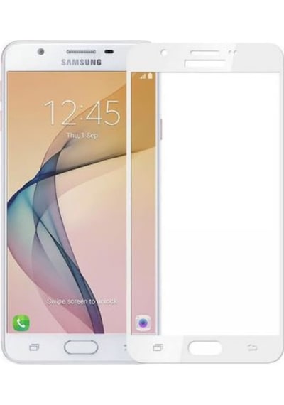 Bufalo Samsung Galaxy Uyumlu J7 Prime 5D Cam Ekran Koruyucu Beyaz