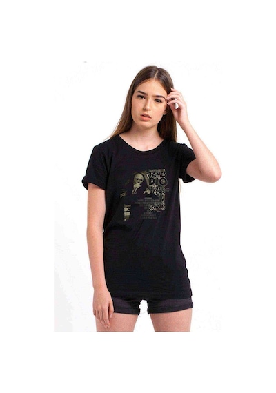 Ronnie James Dio 3 Baskılı Siyah Kadın Tshirt
