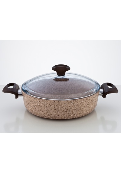 Falez Creamy Granit Basık Tencere 24-26-28-30 CM 24 CM
