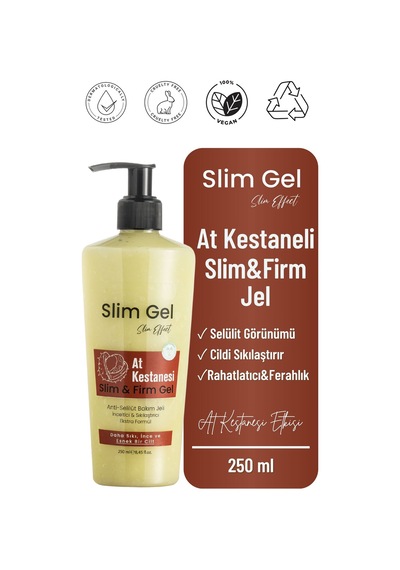 At Kestaneli Sıkılaştırıcı Selülit Karşıtı İncelmeye Destek Rahatlatıcı Slım & Fırm Jel