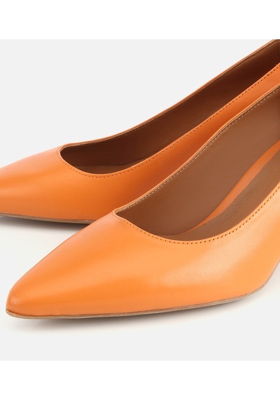 Hotiç Kadın Deri Turuncu Kısa Topuklu Stiletto 01ayh321860a570 01ayh321860a570 TURUNCU