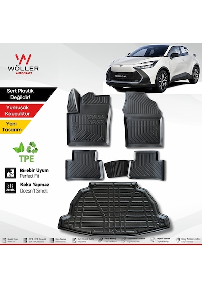 Toyota Chr Paspas Bagaj Havuzu Set 2023 Sonrası Uyumlu 3d Ultraflex Set