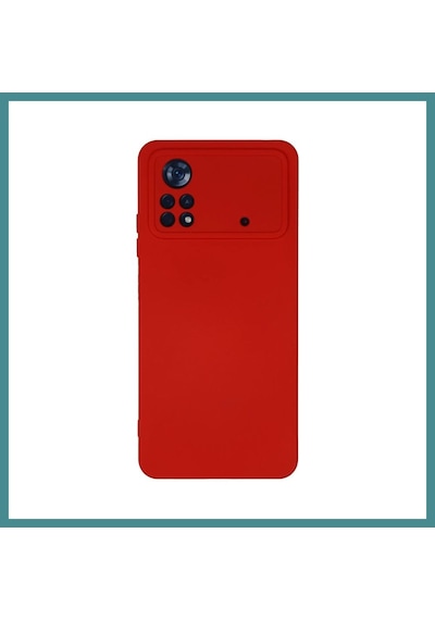 Trendexa Poco X4 Pro 5g Kılıf Nano İçi Kadife Silikon - Kırmızı Mac