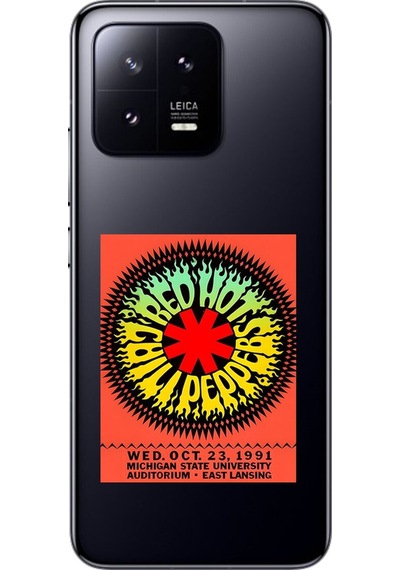 Xiaomi Mi 13 Uyumlu Şeffaf Kılıf Red Hot Chili Peppers Tasarımlı