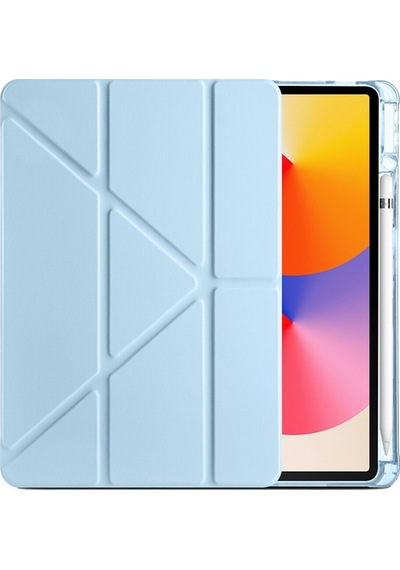 Huawei Matepad Se 10.4 Uyumlu Kalem Bölmeli Standlı Tri-folding Tablet Kılıfı Kapaklı Kılıf