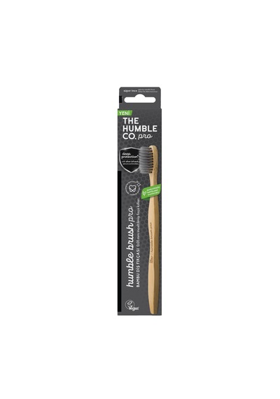 Humble Brush Pro Line Silver Infused Adult Soft Yetişkin Bambu Diş Fırçası Pro Serisi - Siyah