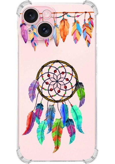 Printify Apple Uyumlu iPhone 15 Devil Eye 6 Şeffaf Köşe Ve Kamera Korumalı Korumalı Antişok Kılıf 0166f