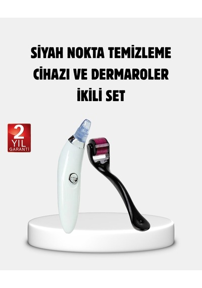 Northcity Evde Profesyonel Cilt Bakımı Dermaroller + Siyah Nokta Temizleyici Set