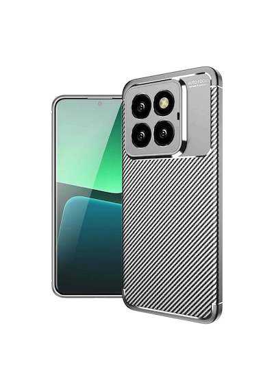 Newface Xiaomi Mi 14t Pro Kılıf Auto Focus Karbon Kapak - Gri