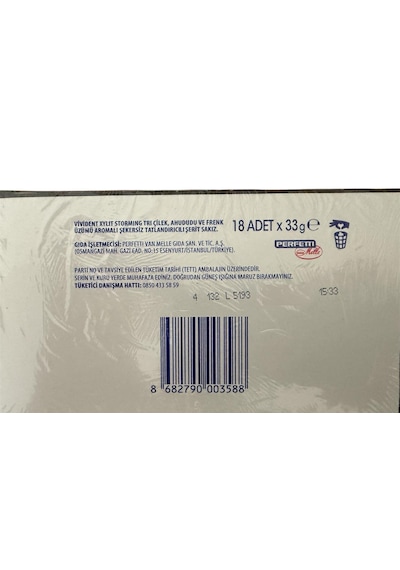 Xylit Tri Çilek & Ahududu Ve Frenk Üzümü Aromalı Sakız 18 33 G