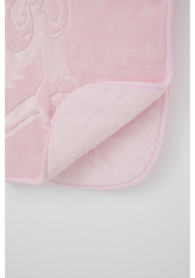 Golden Golden Yenidoğan Bebek Battaniyesi Emboss Kabartma Maymuncuk Baskılı Standart, Pembe
