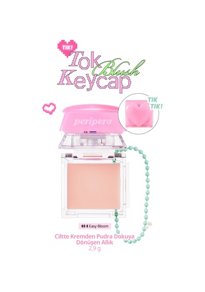 Ciltte Kremden Pudra Dokuya Dönüşen Allık Perıpera Tok Blush Keycap 03 Easy Bloom