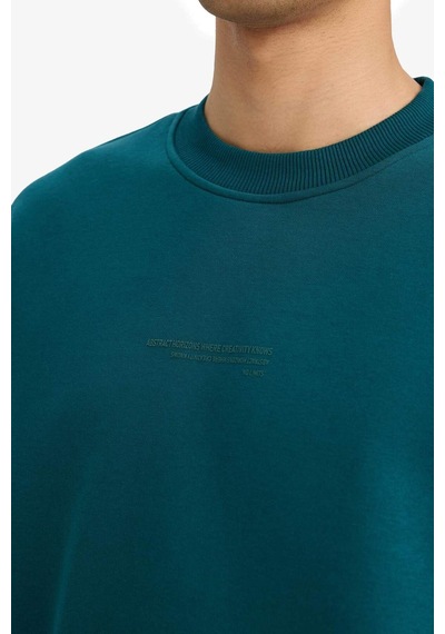 Defacto Boxy Fit Bisiklet Yaka İçi Yumuşak Tüylü Baskılı Sweatshirt X8282az25augn246 Yeşil-gn246 Defacto Boxy Fit Bisiklet Yaka İçi Yumuşak Tüylü Baskılı Sweatshirt X8282az25augn246 Yeşil-gn246