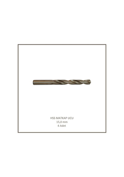 Hss Matkap Ucu 15 Mm, Metal, Ahşap, Plastik İçin 4 Adet