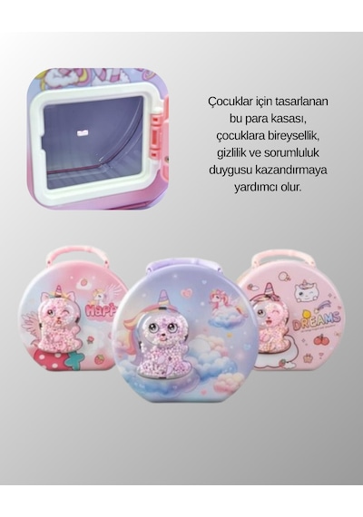 Muratech Anahtarlı Çocuk Para Kasası Eğitici Ve Dekoratif Tasarım Uzun