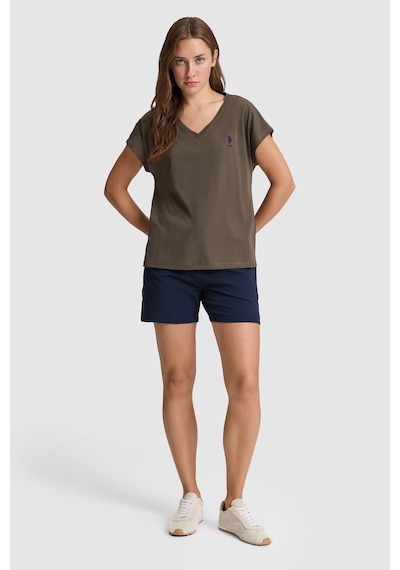 U.S. Polo Assn. U.s. Polo Assn. Kadın Koyu Haki Tişört Basic 50323541-vr111