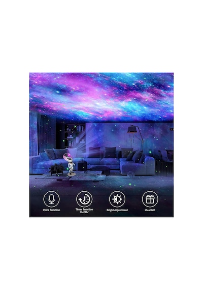 Uzaylı Galaksi Projektörü Gece Lambası, 8 Farklı Nebula Ve Yıldız Yansıtma Modlu Galaksi Projeksiyonu, Uzaktan K