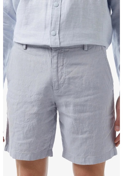 Lacoste Men's Slim Fit Linen Bermuda Shorts Grey Erkek Dar Kesim Keten Şort Gri